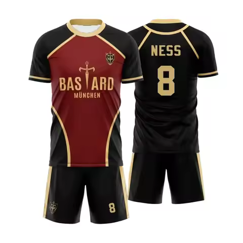 Blue Lock Anime Men Suits Futsal Vl Replika Bastard Munich Jersey Short Sleeve Shorts Set Men's Wome