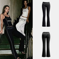 Badblood BS Cotton Jersey Essential Fold-Over Bootcut Pants
