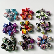 Acrylic DND dice Dragon & Dungeon TRPG table game accessories 7 pieces/kit