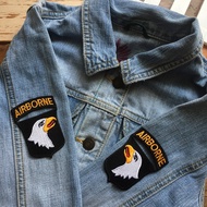 Uniform Patch Set Of 2 Pieces Left Right Airborne Iron-On Clothes Hats Bags Jeans Jackets Badge Embr