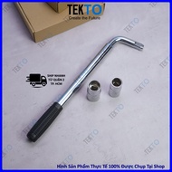 L-shaped handle to unscrew car tires, extended sized cars with 4 guns 17/19/21/23mm - Tire wrench - 