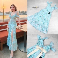 ป้าย Rattana เดรสลายดอกไม้ ทรงสวยมาก ใส่ดินเนอร์ ออกงาน ออร่อพุง สวยเด่นกว่าใคร ใส่แล้วดูผอมเพียว ดู