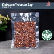 100pcs Embossed Vacuum Bag Vacuum Sealer Bag Vacuum Packaging Bag Beg Pembungkusan Beg Makanan 真空包装袋