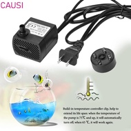 CAUSI Submersible Water Pump with LED Light, Ultra Quiet LED Light Aquarium Water Pump, Durable Subm