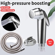 3 Pcs Set Toilet Bidet Spray Gun Bathroom Shower Cleaning Nozzle Lady Intimate Hygiene Sprayer Stainless Steel Hose Bracket