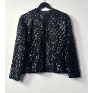 black sequin cardigan jacket