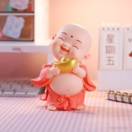 弥勒佛小和尚招财如意可爱婴儿肥家居车载装饰摆件公仔手办礼物 Maitreya Buddha Little Monk, Attracts Wealth and Good Fortune, Cute Ch