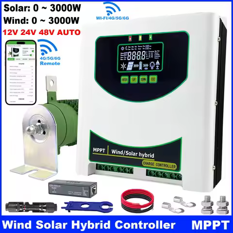 wifi 12V 24V 48V 4KW 3kW 5KW Wind Solar Hybrid Charge Controller,MPPT Charge Solar Panel Wind Turbin