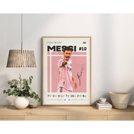 Lionel Messi Poster, Inter Miami, Football canvas Print, Football  Soccer  Sports Poster, Gift For fan,wall art