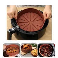 Air fryer silicone mat oven baking pan pizza fried chicken basket reusable round silicone air fryer basket multifunctional air fryer oven accessories