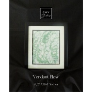 Watercolor Artwork Wall Decor WAT 60 /VERDANT FLOW: 8.25" X 11.67" inches