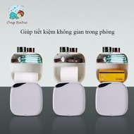 Hộp Đựng Giấy Vệ Sinh Dán Tường Chính Hãng Oenon Hộp Đựng Giấy Đa Năng Có Thêm Ngăn Để Đồ Tiện Lợi -
