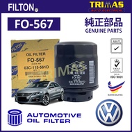 FILTON Oil Filter Volkswagen Passat CC B6 357 Engine CKMA Penapis Minyak Hitam Enjin FO-567 03C11556