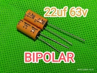 Kapasitor capasitor elko elco BIPOLAR BP 22uf 63v 22 uf nippon chemicon