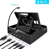 For Steam Deck Console Dock H4K60HZ/Gigabit Network Port For Steam Deck Cooling Fan