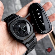 G-SHOCK Custom Tesla Black Steel Nautilus style (ga-2100)