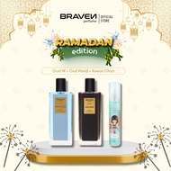 BRAVEN Raya Ramadan Special Men Perfume Set Parfum Lelaki - Bau Fresh Cool W + Bau Manis Arabian Oud