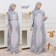 Long dress fitri series set scarf