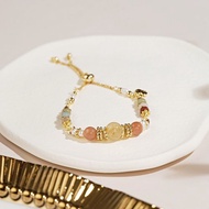 現貨 ANJI 加持 | 名利雙收 巴西黃髮晶聚財手鍊 財富 開運水晶