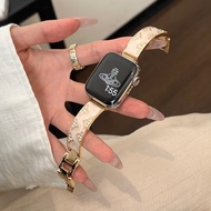 Suitable for watch9 Apple Watch s10 Gilt Diamond Bracelet iwatchSE876 Metal Strap