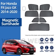 For Honda Fit Jazz GK5 GK3 2014-2020 Glass Mesh Sun Visor Car Magnetic Curtain Front Window Shade Windshield Sunshade Sunshield