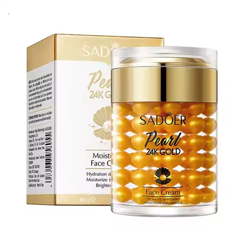SADOER 24K Golden Pearl Collagen Face Cream Moisturizing Brightening Hydrating Firming Facial Cream 