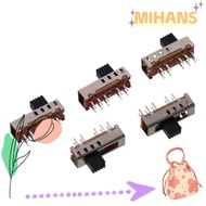 MIH 5pcs Micro Slide Switch, SS-24E01 10P 2P4T Toggle Switch, Vertical 5mm Toggle 4 Position Micro S
