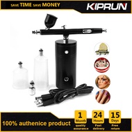 KIPRUN Auto Airbrush Kit Rechargeable Handheld Dual-Action Mini Air Compressor Airbrush Set with 0.4mm Nozzles, Portable Cordless Airbrush with Low Noise for Makeup, Tattoo, Nail Art
