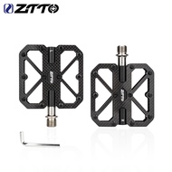 ZTTO คาร์บอนเหยียบ 257B 3Bearings เหยียบแสงไทเทเนียมเพลาแบนเหยียบ