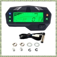 (E L X I) Universal Motorcycle Lcd Digital Meter Speedometer Odometer Tachometer 1000RPM Gauge for Yamaha FZ16