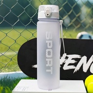 1pc Approx. 1000ml/32oz Simple Matte Texture Outdoor Sports Water Bottle, Fitness Water Jug With Lid
