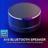 A10 Bluetooth Speaker Portable Aluminum Led Light TF Card A2DP Bluetooth Speaker 3W 600mAh