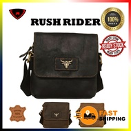 RUSH RIDER ORIGINAL COW LEATHER SLING BAG CROSSBODY BEG LELAKI KULIT ORIGINAL LEMBU ASLI BEG SILANG 