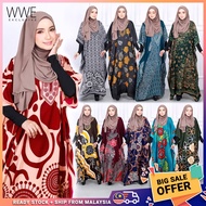 WWE Kaftan Kelawar Batik Dubai FREE SIZE to JUMBO SIZE Lengan Pendek Baju Tidur Sleeping Dress [D275