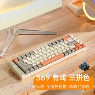 Langtu คีย์บอร์ด Gk65 2.4G ไร้สายบลูทูธคอมพิวเตอร์แล็ปท็อปแบบมีสายคีย์บอร์ดสำหรับเล่นเกม