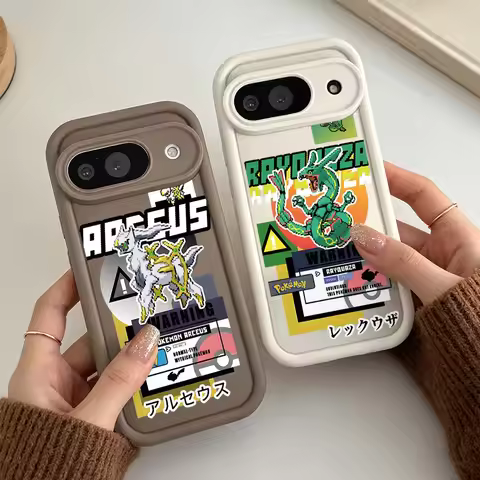 P-Pokemons P-Pikachus Cute Phone Case For Google Pixel 10 9 8A 8 7 7A Pro XL 5G Eye Ladder Soft Sili