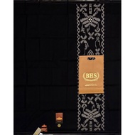 BLACK BHS Sarong POLOS | BHS Excellent TKB HPL Tumpal Kembang Black Plain Silver Sarong