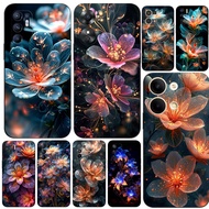 Case For Oppo A52 A72 A92 A7 A5 2018 AX7 A7N A5S AX5S Phone Cover Soft Silicon Black Tpu Shining flowers