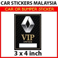 Car Sticker - Renault VIP Owner