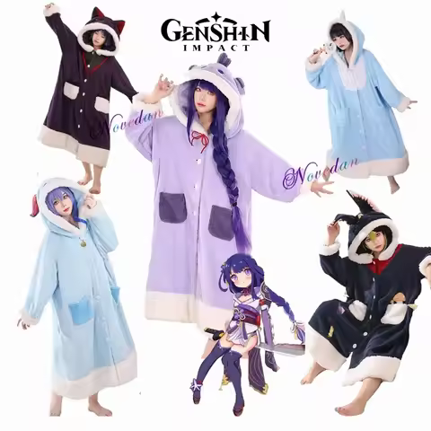 Anime Pajamas Set Zhongli Xiao Ganyu Yae Miko Kaeya Raiden Baal Scaramouche Wanderer Cosplay Costume