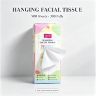 Excue Hanging Facial Tissue Tisu Gantung 悬挂式抽纸 3 Ply 900 Sheets 100% Virgin Pulp Lembut Tahan Koyak 
