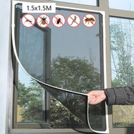 Polyester Mesh Window Mosquito Net with Velcro 1.5x1.5M - AW-15