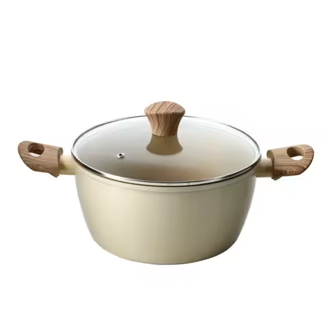 Nonstick Stock Pot Cooking Pot Aluminum, Soup Pot with Lid Non Stick Pot with Stay-cool Handle Non-T