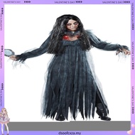 Women Cosplay Halloween Costume Horror Ghost Dead Corpse Zombie Bride Dress doublelift store