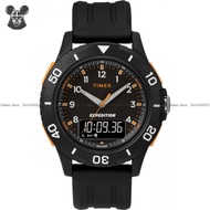 (SALES) TIMEX TW4B16700 Men's Analog-Digital Watch Expedition Katmai Combo 40mm Resin Strap Black *Original