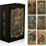 78 Original Gold Foil Tarot Cards With Guide Tarot Cards With Black Gift Box, Unique Waite Tarot Car