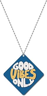 Motivational Good Vibes Car Hanging for Rear View Mirror Decoration Accessories Multicolored (L x H 