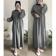 Balena Midi Dress Tunik Kaos Katun Polos Kekinian - Dress Cotton Combed By Deloza