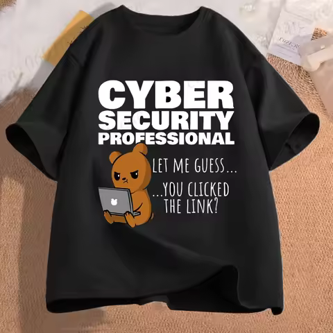 You Clicked The Link Funny Cybersecurity Programmer T Shirts for Men Hacker Security Cyber Hack Birt