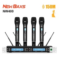 NEW BAXS NW400/NW200 original metal handheld wireless microphone UHF4/2 rechargeable microphone, fli